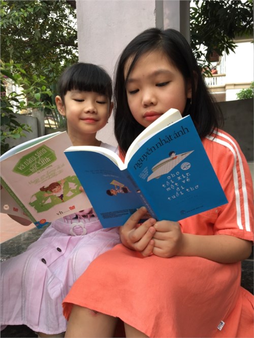 Các bạn nhỏ Trường TH Kim Lan tham gia Ngày hội đọc sách, được tổ chức Online